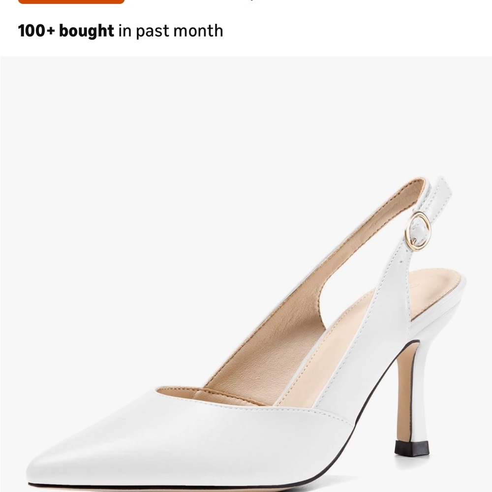 Chic White Slingback Heels